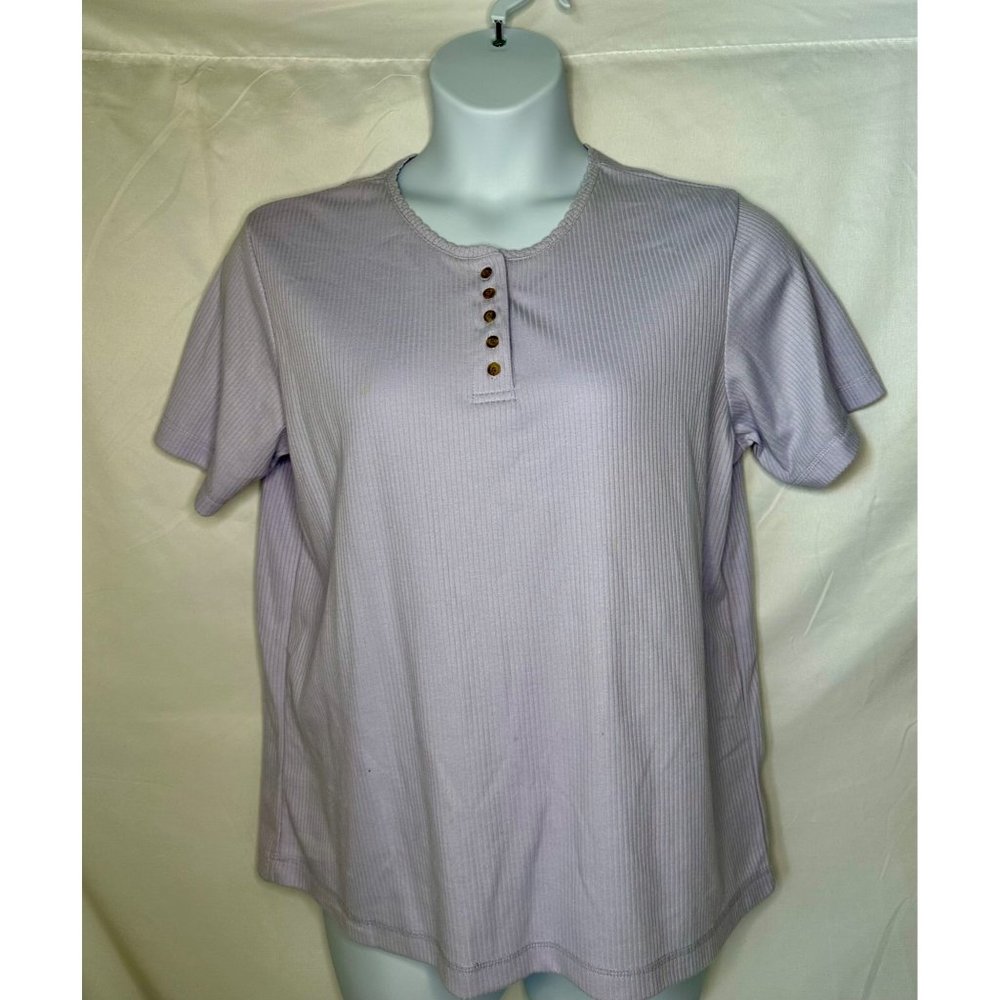 CLASSIC ELEMENTS PURPLE HENLEY TOP SIZE XL